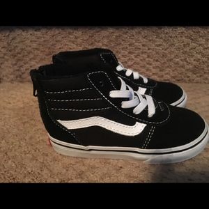 Toddler Black and White Van High Tops